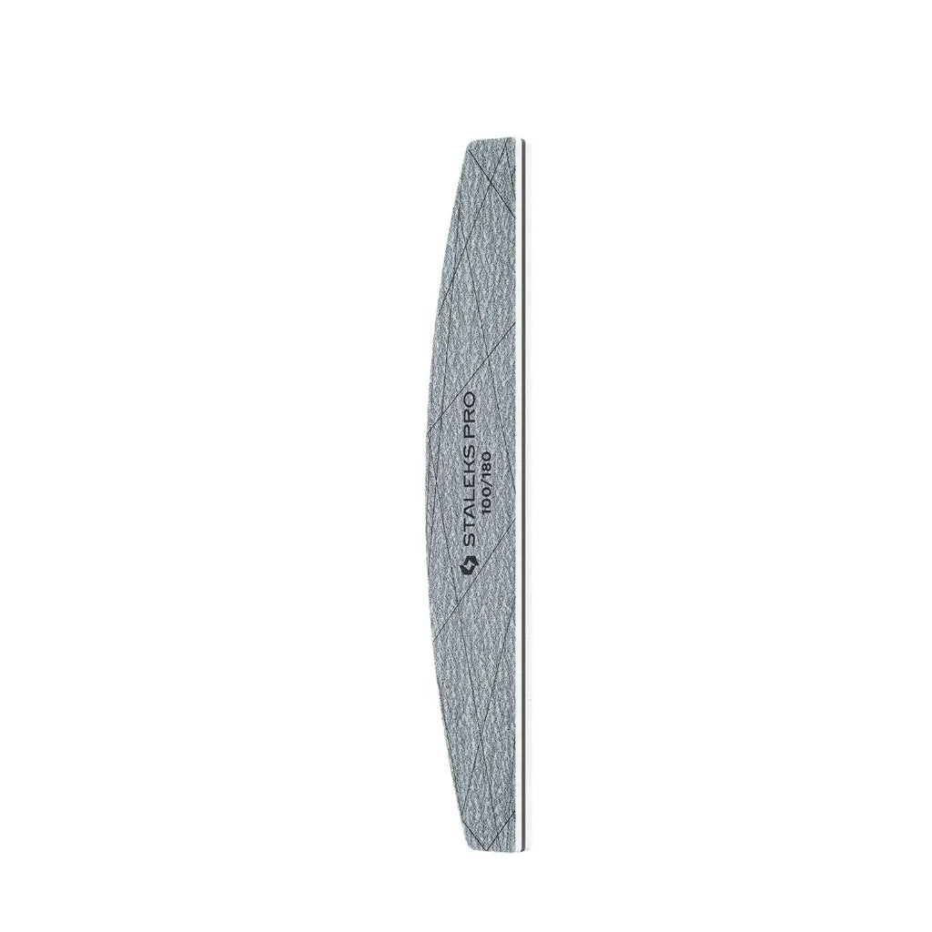 Staleks Smart 40 crescent mineral nail files 100/180 grit, 25-piece pack, single-use gray nail files