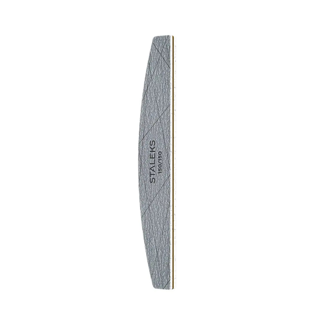 Staleks Smart 40 crescent mineral nail files 150/150 grit, 25-piece pack, single-use gray nail files