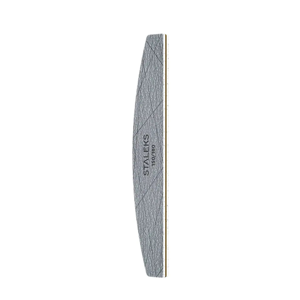 Staleks Smart 40 crescent mineral nail files 150/180 grit, 25-piece pack, single-use gray nail files