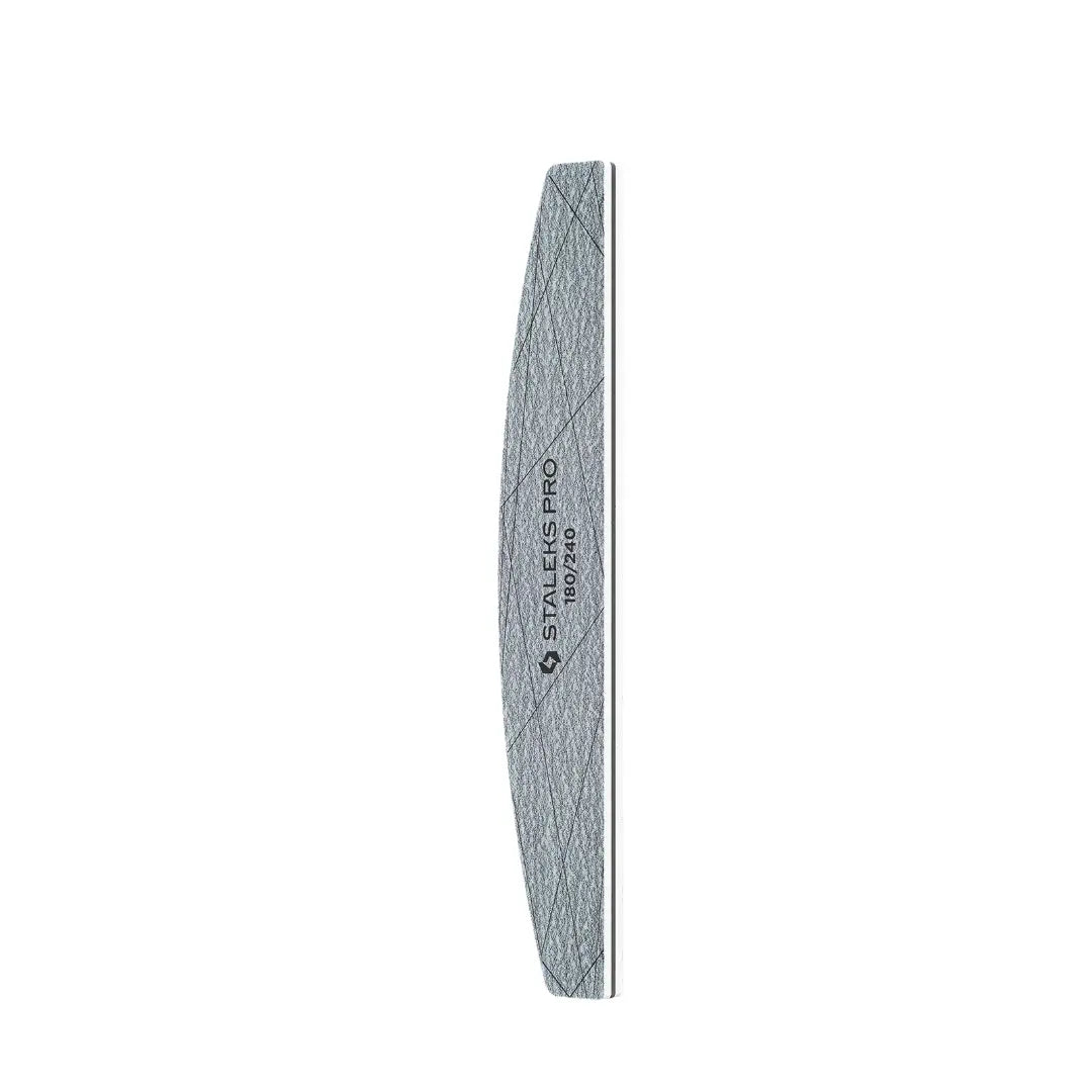 Staleks Smart 40 crescent mineral nail files 180/240 grit, 25-piece pack, single-use gray nail files