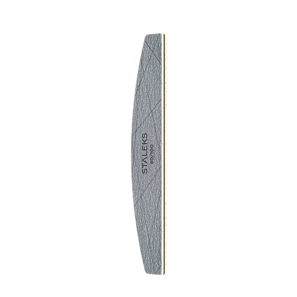 Staleks Smart 40 crescent mineral nail files, 80/100 grit, 25 pcs. Single-use files with foam layer for natural and artificial nails.