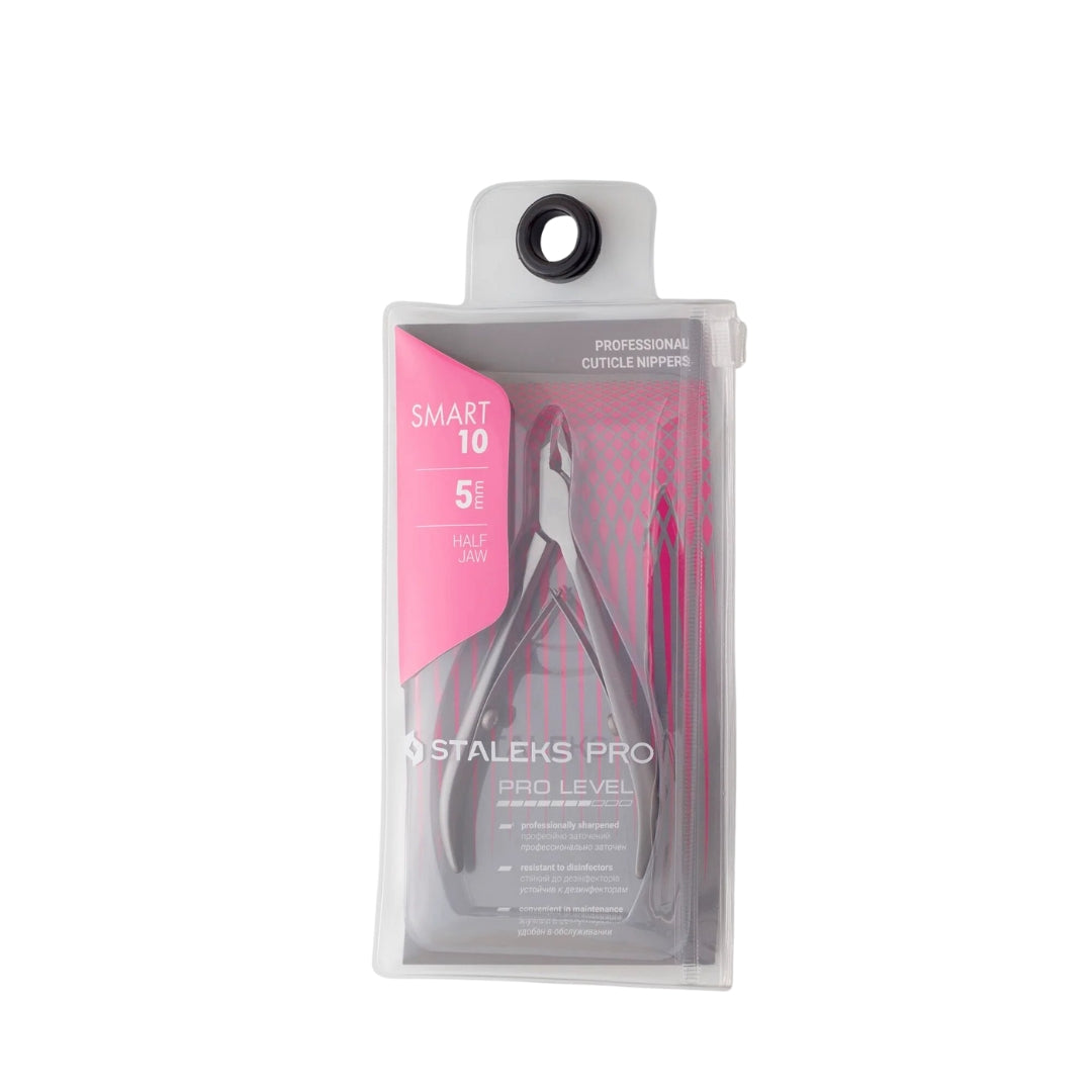 Professional Cuticle Nippers SMART 10 5 mm – designed for precise cuticle care with ergonomic handles and high-alloy stainless steel for durability and performance.