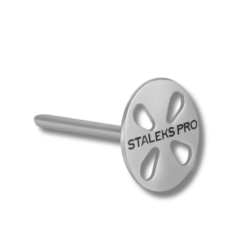 Staleks PRO pododisc expert elongated leg vacuum pedicure stainless steel disc size L 25mm with 5 files