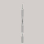 Manicure Pusher EXPERT 90 TYPE 2
"EXPERT 90 TYPE 2 Manicure Pusher with beveled slant pusher and rounded wide pusher for cuticle care, nail cleaning, and gel polish removal.