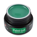 Atica Paint Gel Green 8ml – jar of bold green gel paint for nails.

