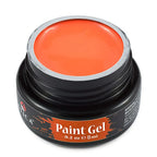 Atica Paint Gel Orange 8ml – jar of bright orange gel paint for nail art.