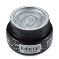 Atica Paint Gel Silver 8ml – jar of shimmering silver gel paint for nails.