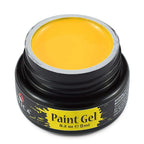 Atica Paint Gel Yellow 8ml – jar of bright yellow gel paint for nails.