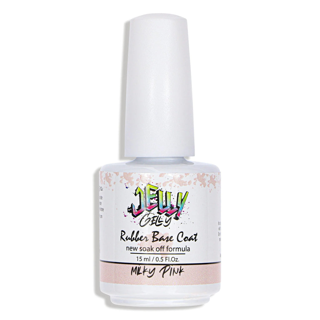 Jelly Gelly Rubber Base Coat – Milky Pink 15ml.
