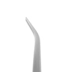 Curved cross-locking tweezer tips macro view, nail modeling instrument