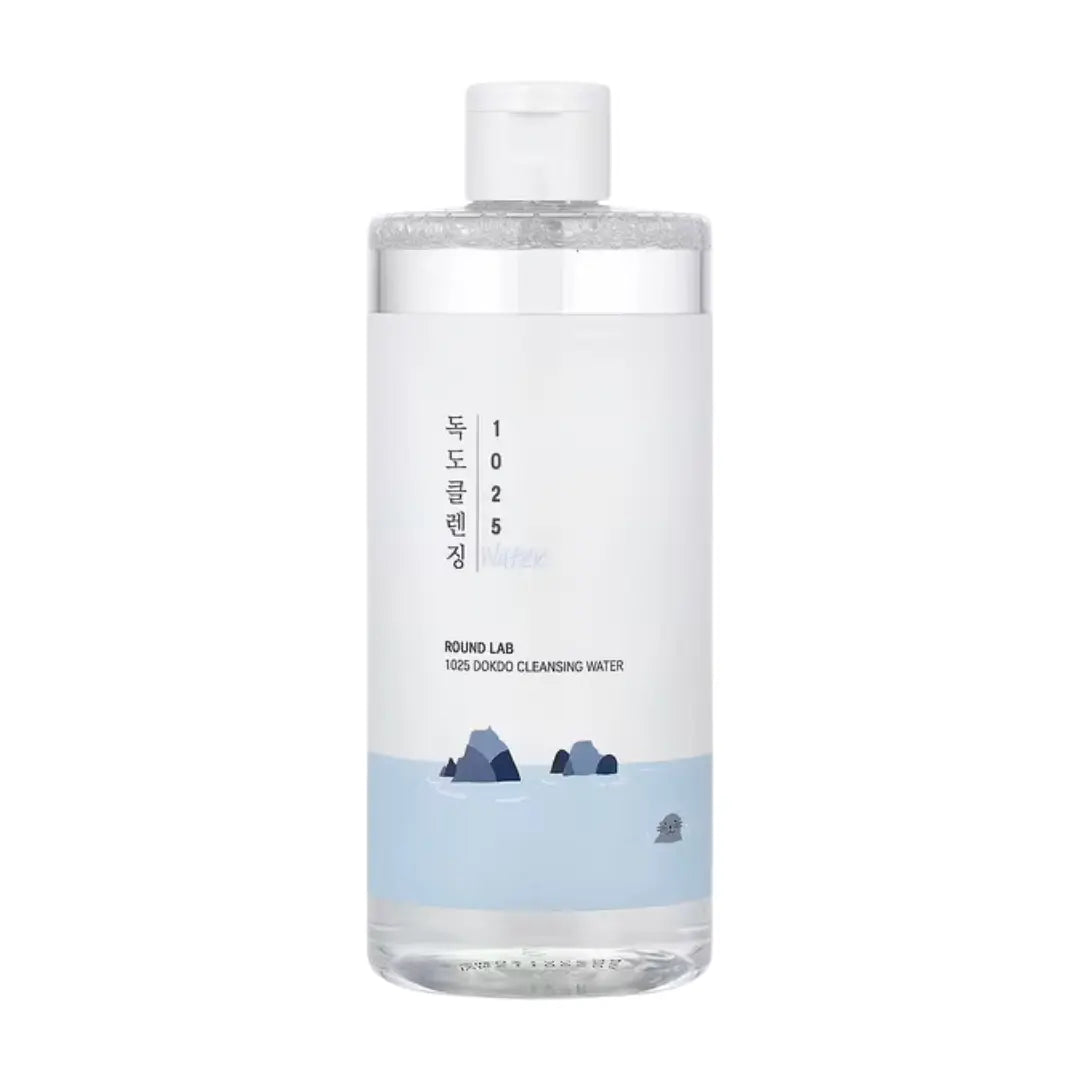 Round Lab 1025 Dokdo Cleansing Water 400ml bottle, gentle micellar-style cleansing water for sensitive skin