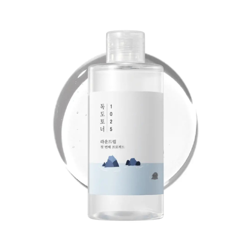 Round Lab 1025 Dokdo Toner 200ml bottle, hydrating deep-sea mineral facial toner for sensitive skin