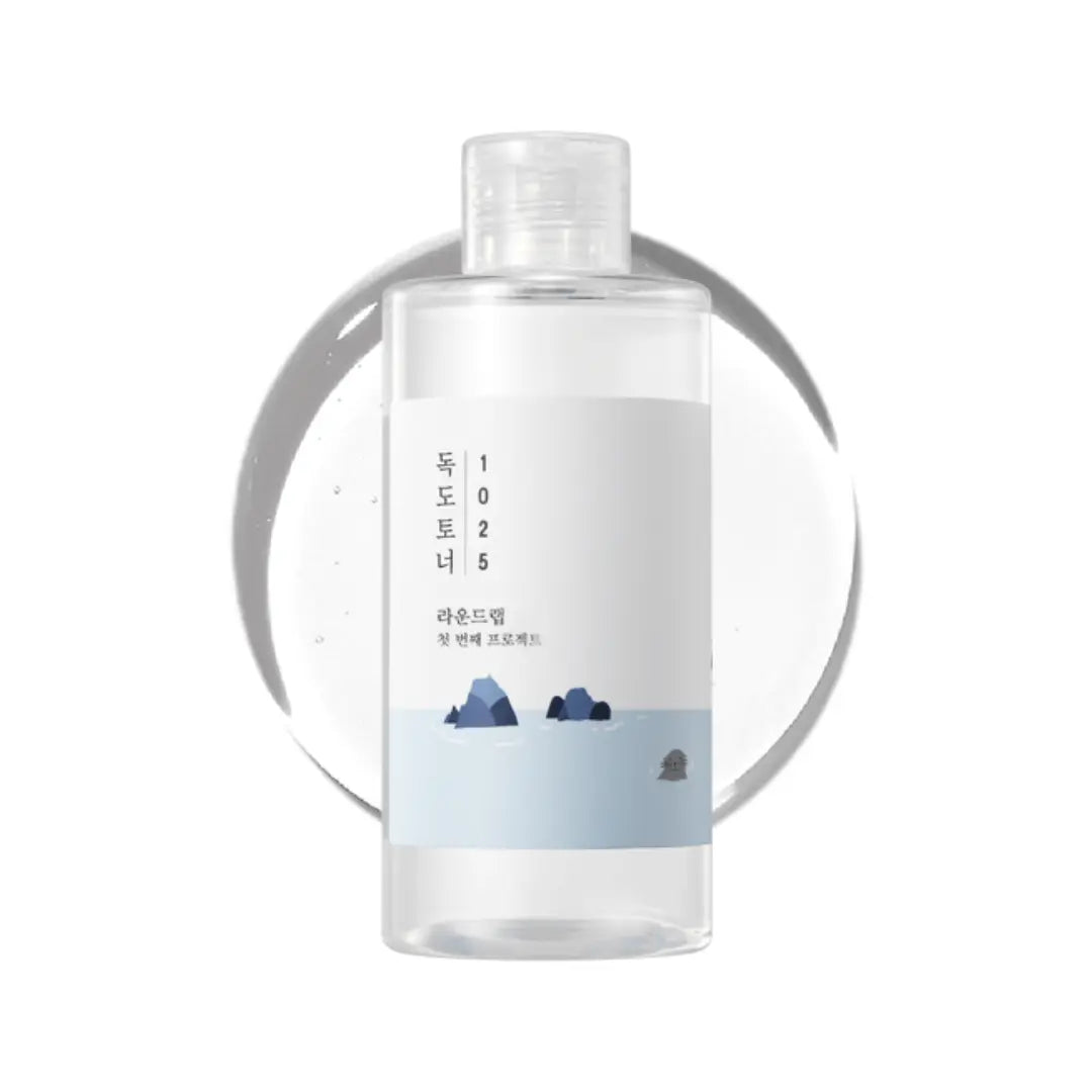 Round Lab 1025 Dokdo Toner 200ml bottle, hydrating deep-sea mineral facial toner for sensitive skin