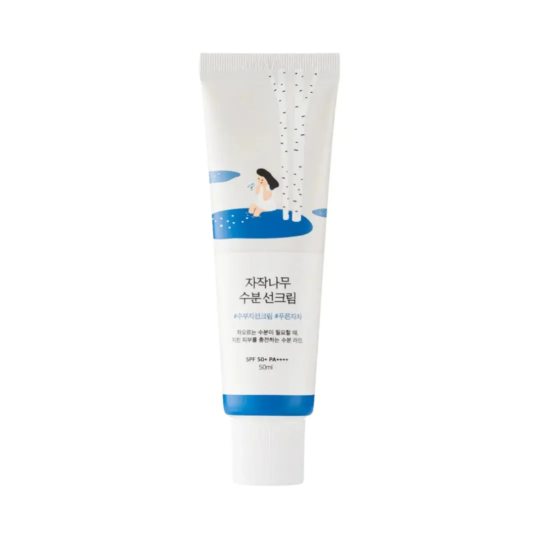 Round Lab Birch Juice Moisturizing Sun Cream SPF50+ PA++++ 50ml tube, hydrating Korean sunscreen for dry sensitive skin