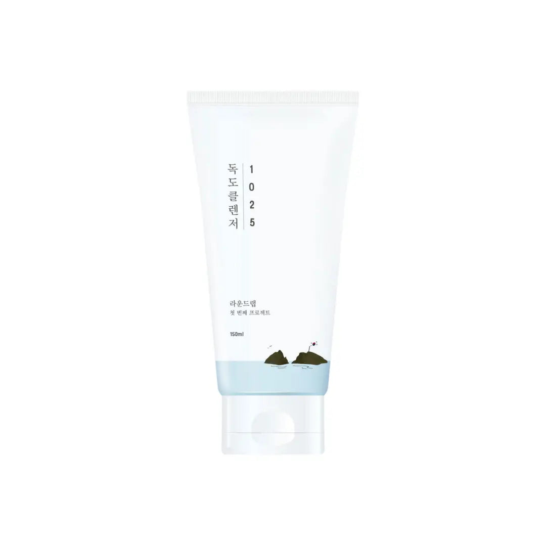 Round Lab 1025 Dokdo Cleanser 150ml tube, gentle foaming cleanser with deep sea water and ceramide