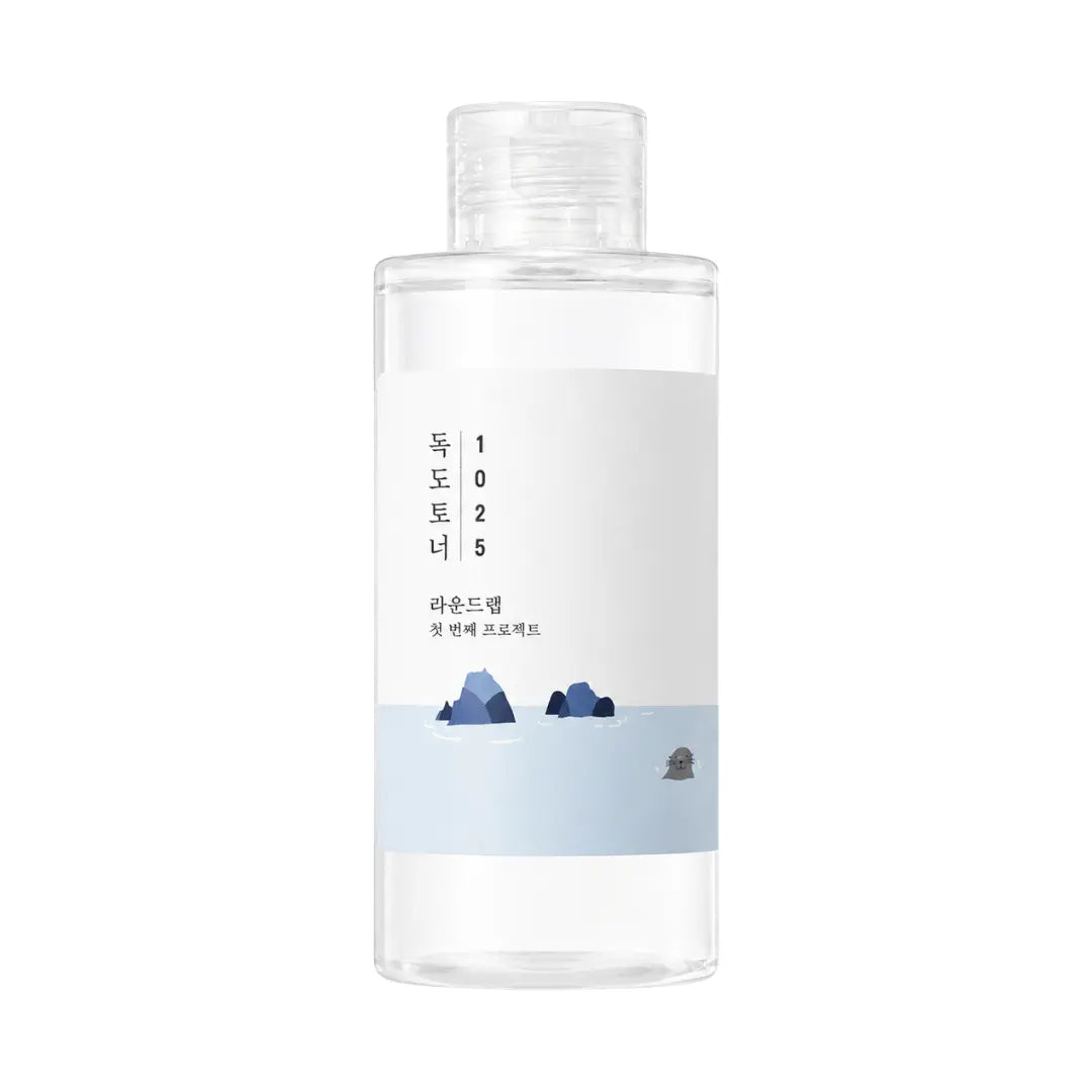Round Lab 1025 Dokdo Toner 200ml bottle, hydrating deep-sea mineral facial toner for sensitive skin