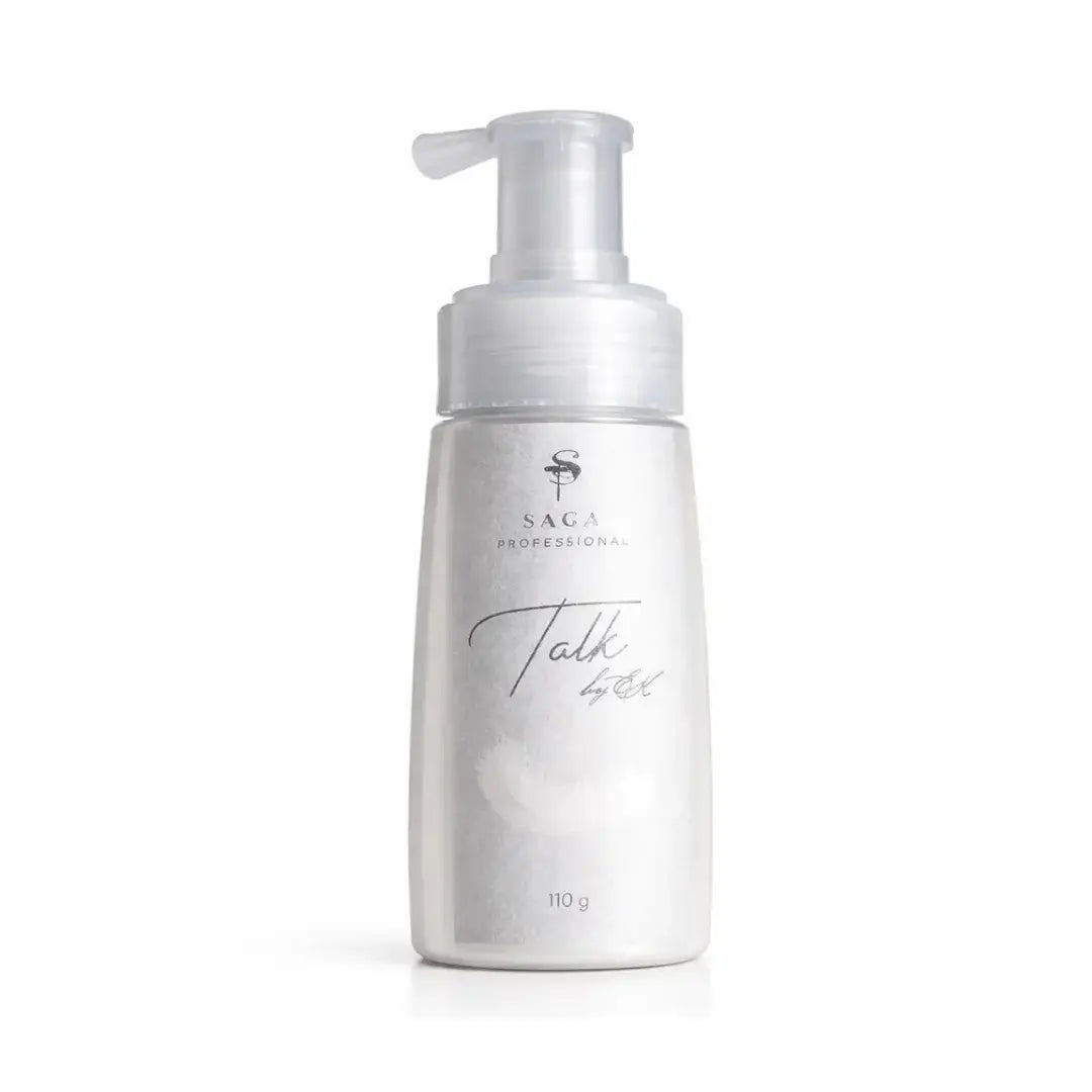 SAGA Professional talc with dispenser 110g, fine talc powder for hardware manicure and pedicure