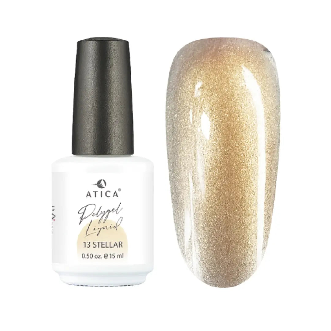 Atica Liquid Polygel STELLAR 13 – Golden Beige Shimmer 15ml