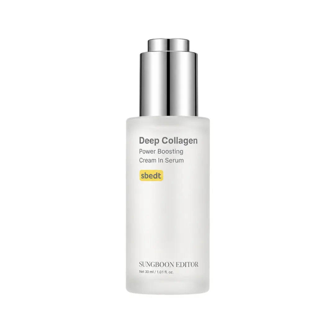 Sungboon Editor Deep Collagen Power Boosting Cream In Serum 30ml bottle, firming collagen cream-serum for dry mature skin