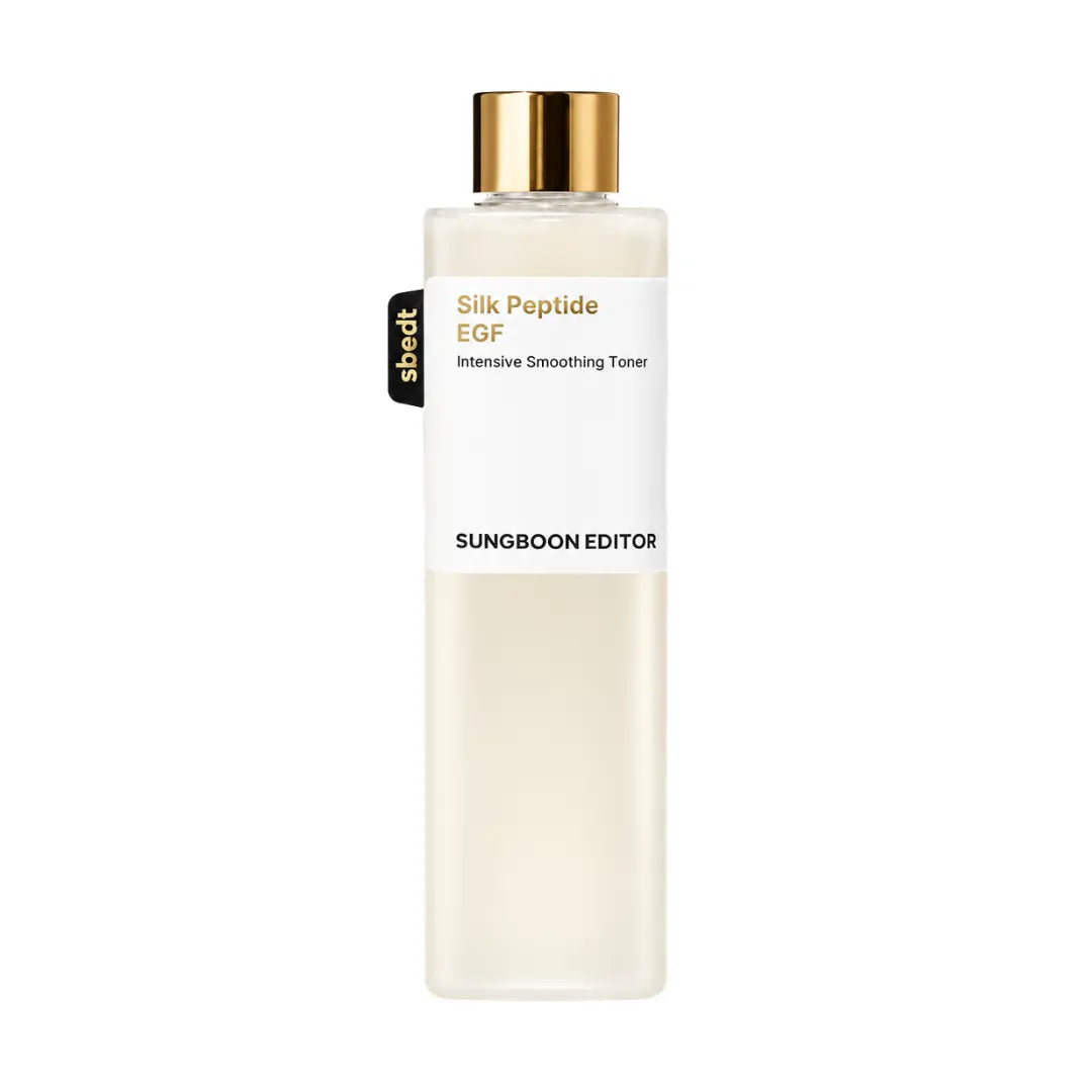 Sungboon Editor Silk Peptide EGF Intensive Smoothing Toner 300ml bottle, peptide ceramide toner for dry dull skin