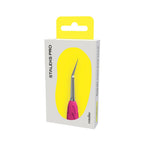 Staleks Pro combo tool packaging with a yellow background and pink tool.