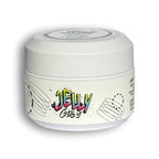 Jelly Gelly Paint Gel White - 5ml jar of self-levelling, high-pigment gel for French nails and detailed nail art.