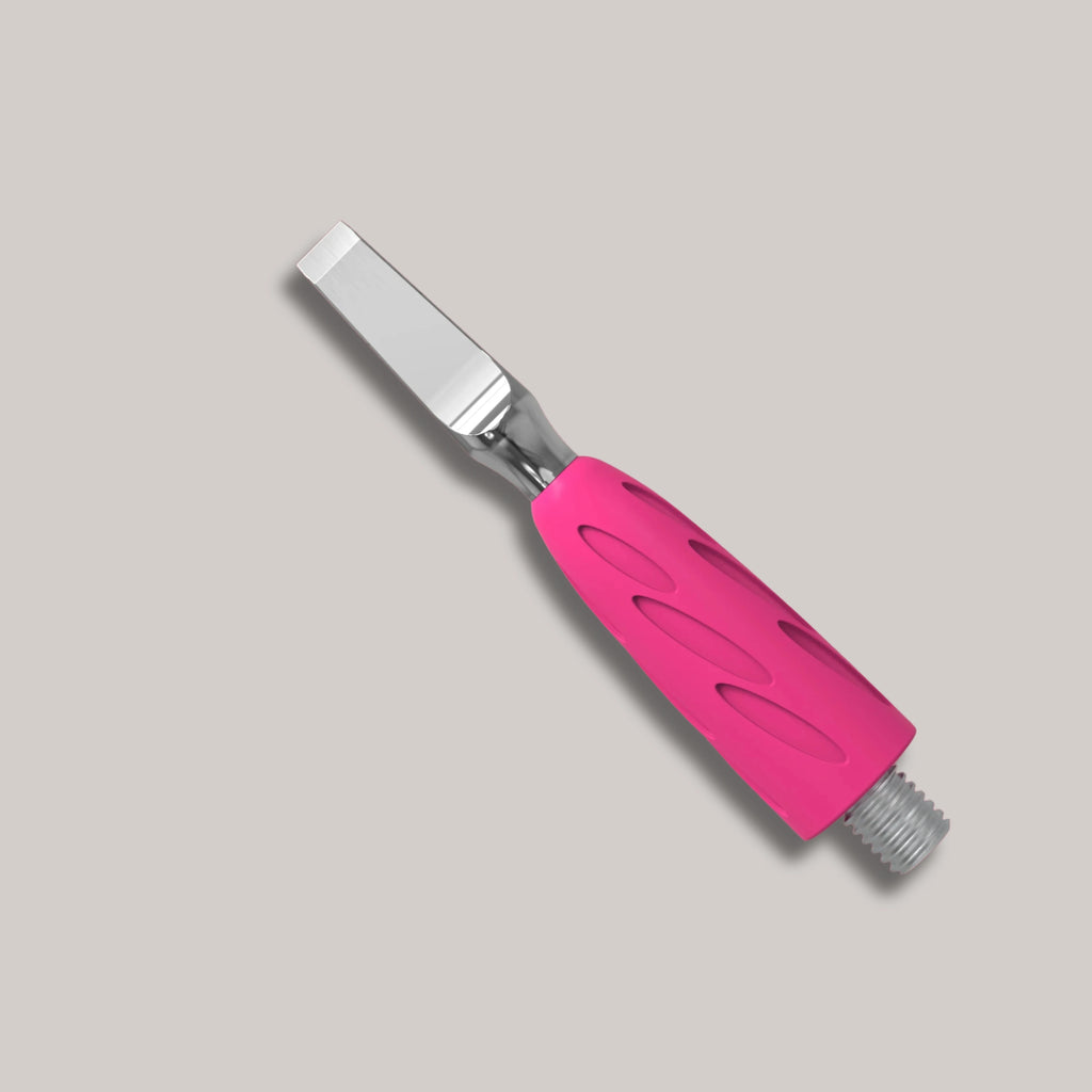 Combo UNIQ 15 Straight Blade – professional cuticle lifter with stainless steel and a hypoallergenic grip.