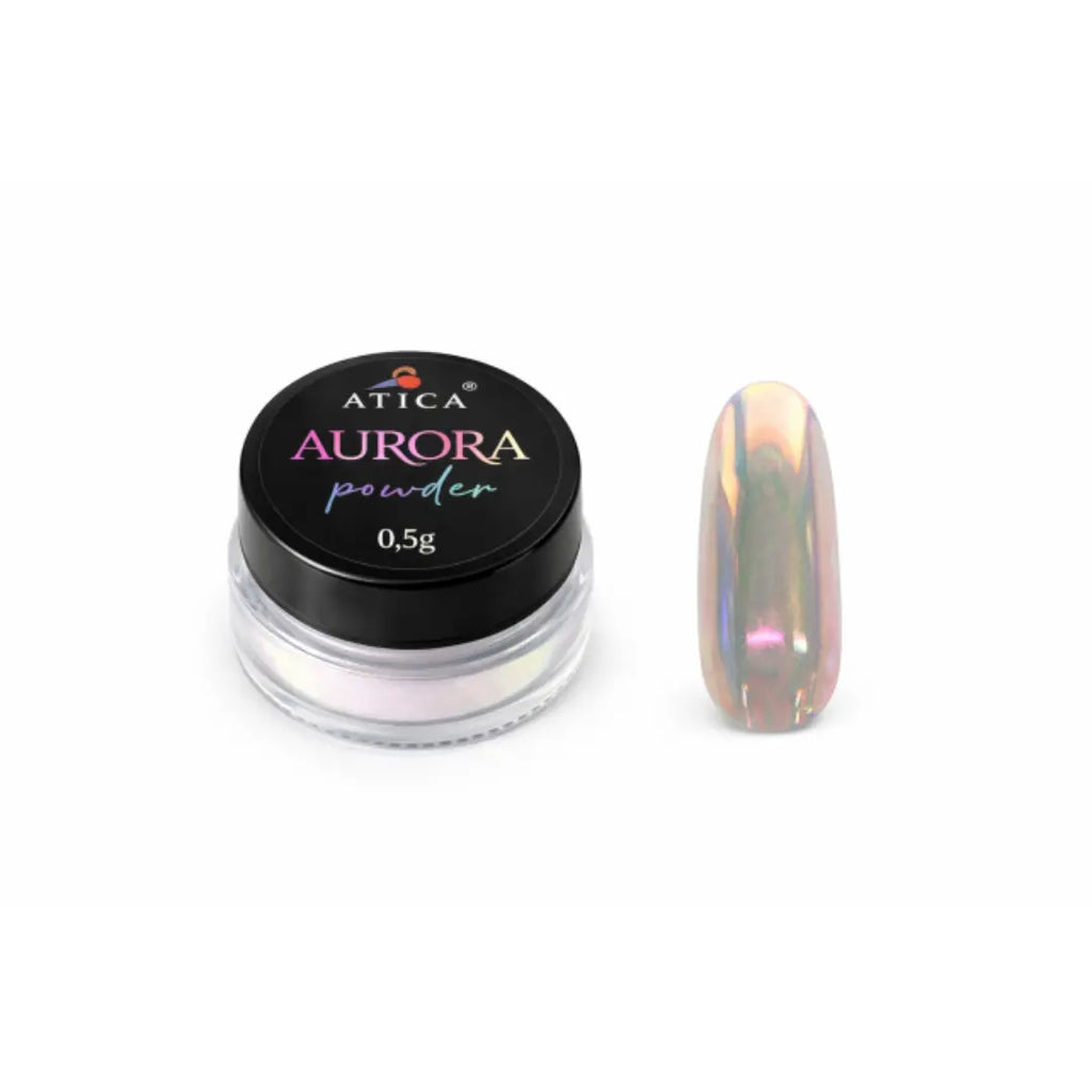 Aurora Chrome Powder 02 in a 0.5g sealed jar