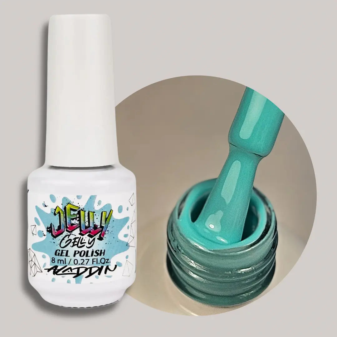 Jelly Gelly Gel Nail Polish in Aladdin – vibrant richly pigmented gel polish bottle, 8ml

