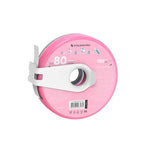 Closeup of Staleks PRO donut 180 grit adhesive tape backing and cutting clip