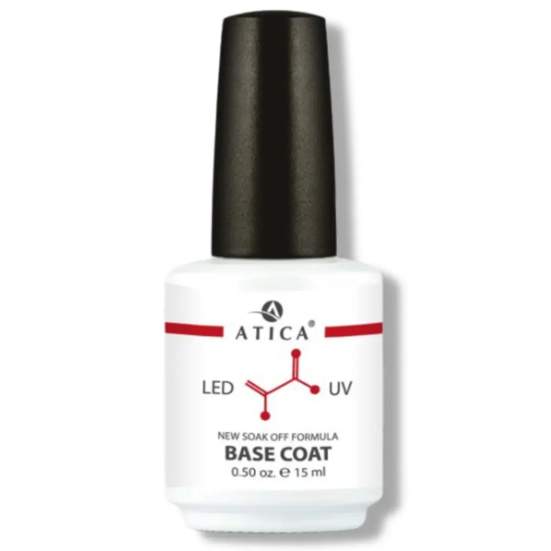 Base Gel Clear soak-off 15ml – Atica cold formula base gel, no burning, flexible, professional long-lasting base for nails
