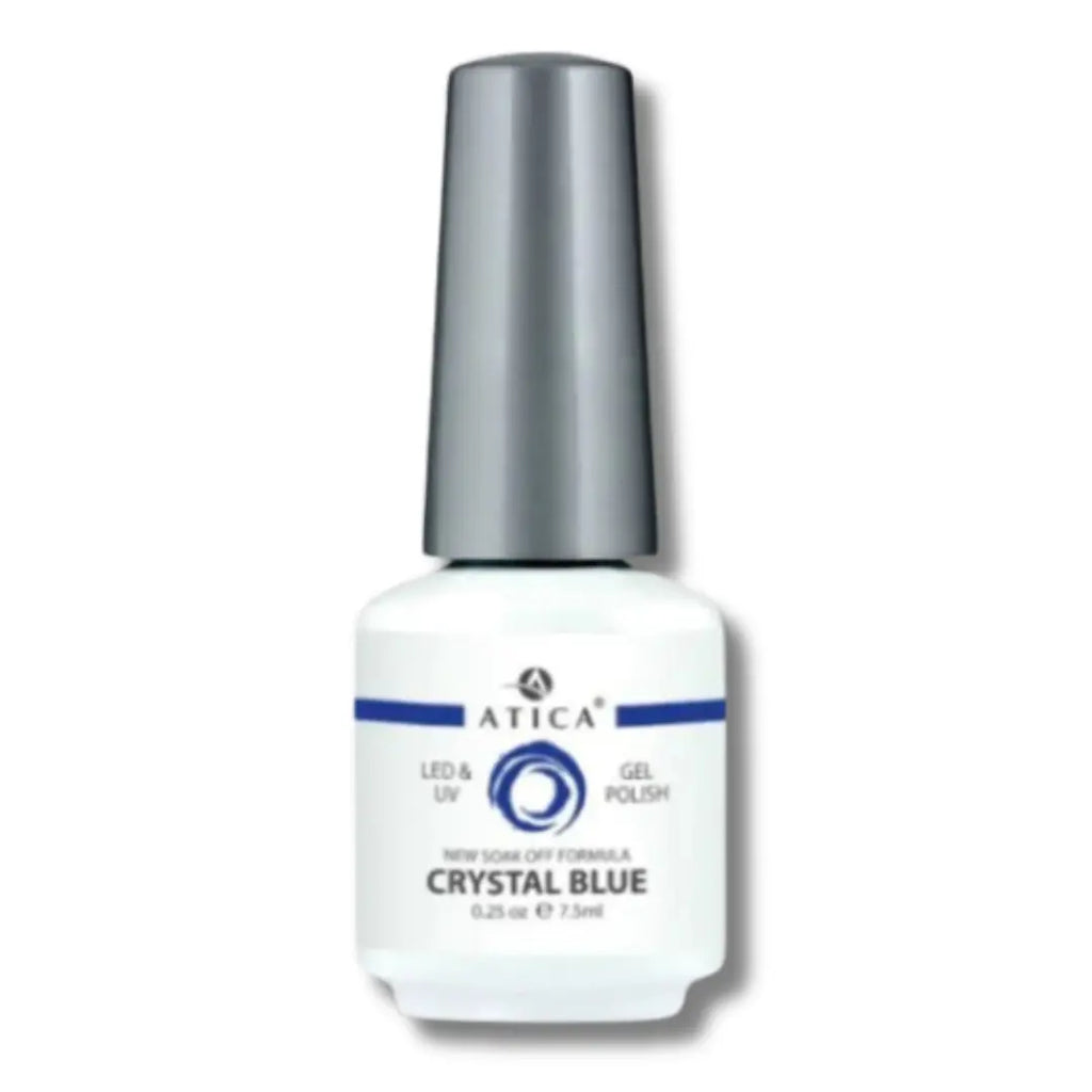 Atica Gel Polish in Crystal Blue – cobalt blue jelly gel polish bottle, 7.5ml

