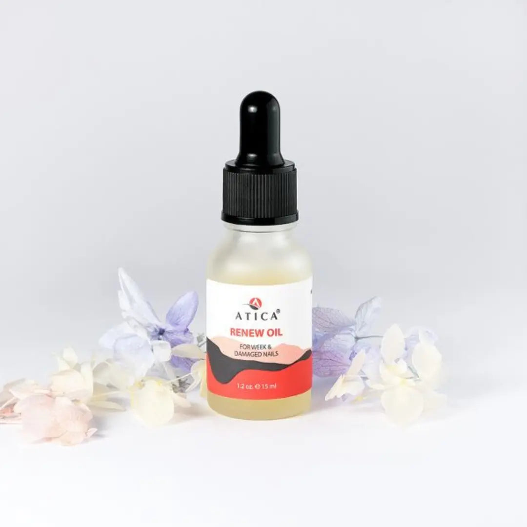 Atica Renew Oil 15ml – restorative oil for damaged nails and skin recovery.