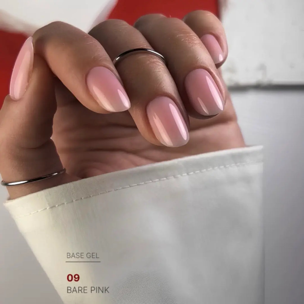 Bare Pink nude nail base texture swatch, natural camouflage effect