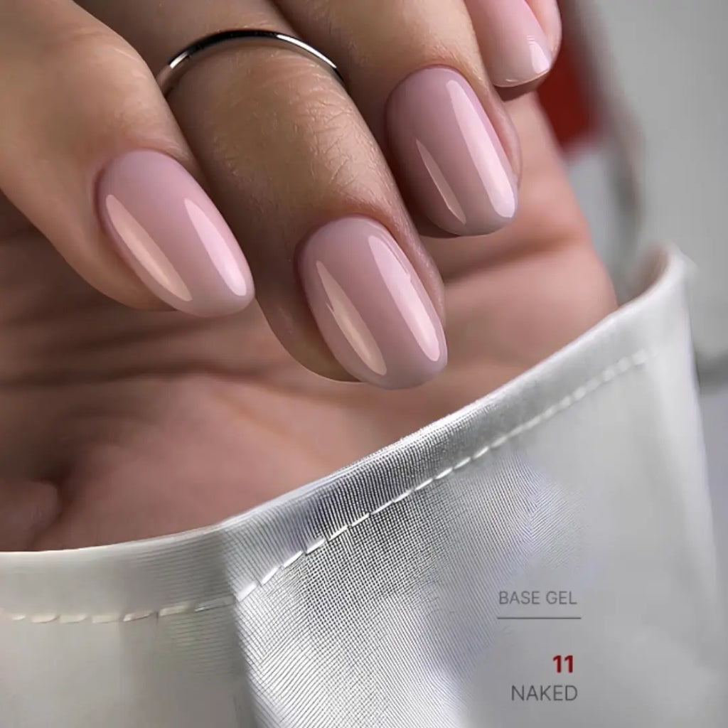 Naked nude nail base texture swatch, translucent camouflage effect