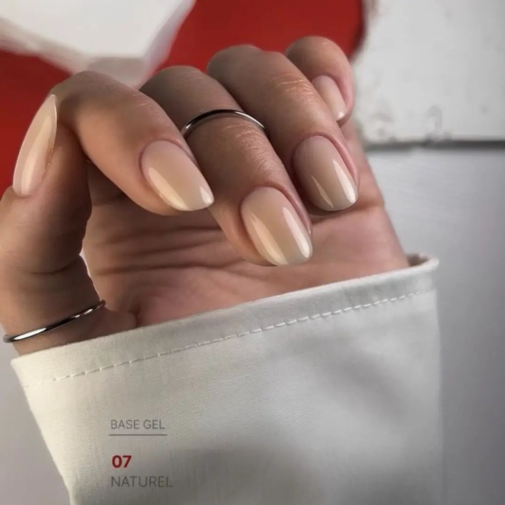 Naturel beige nail base texture swatch, true neutral camouflage effect