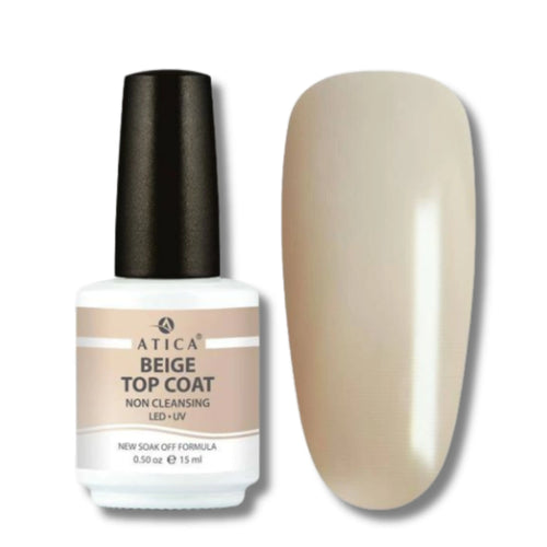 Top Coat Non-Cleansing 15 ml – professional no-wipe gel top coat for high-gloss finish