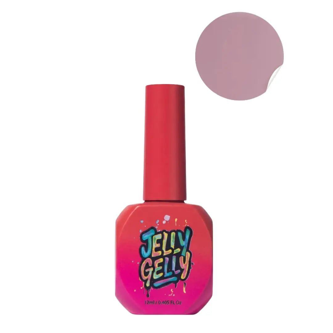 Jelly Gelly Bottle Gel Strawberry Splash 12ml bottle with brush applicator, HEMA-free builder gel for nail extensions