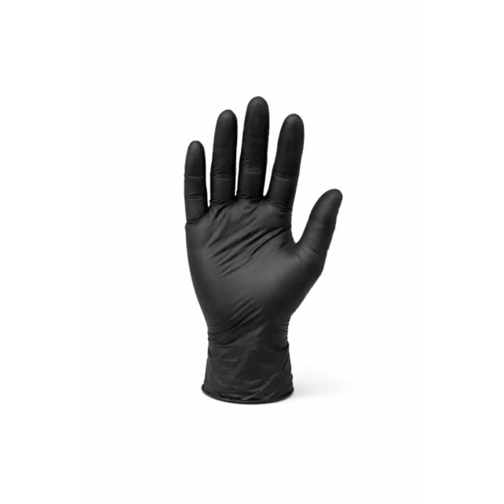 Black glove on a white background