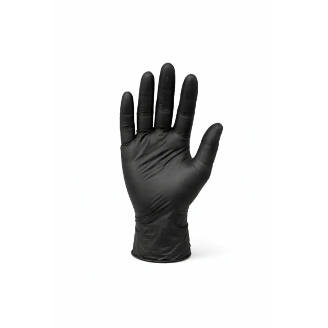 Black glove on a white background
