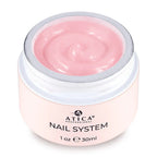 Pink gel in a jar with Atica Professional branding on a white background