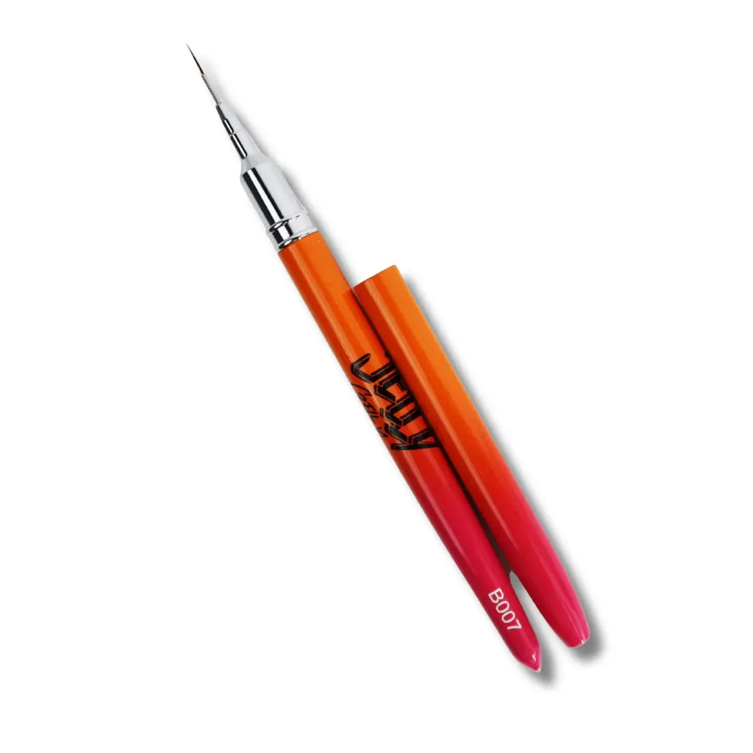 Jelly Gelly Nail Art Brush – Thin 7mm · precision striping brush with UV cap for nail design.