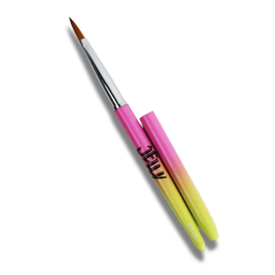 Jelly Gelly Oval Acrylic/Polygel Brush – Long Hair · long-bristle brush for sculpting acrylic and polygel nails.