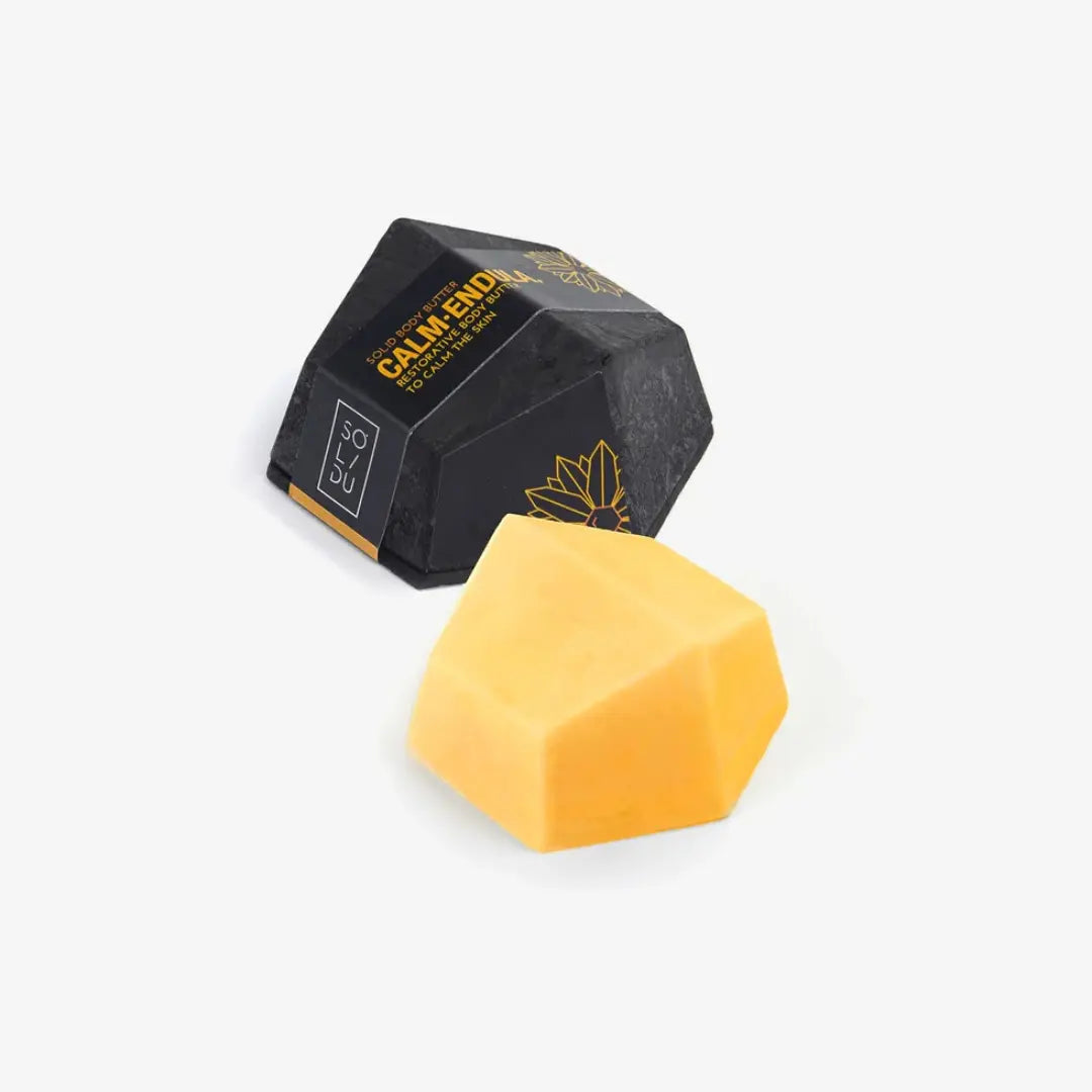 CALM-ENDULA solid body butter – calendula and almond oil bar for dry, irritated skin, 50g