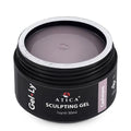 Atica Gel*Ly Sculpting Gel Cashmere 30ml – thick natural-toned builder gel in a black jar.