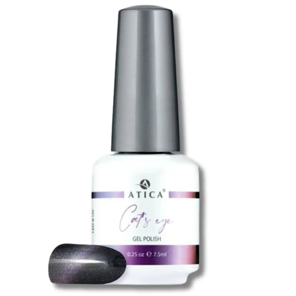 Gel Polish Cat's Eye 04 – bronze-toned magnetic shimmer gel polish with deep reflective shine, 7.5 ml

