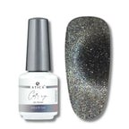 Gel Polish Cat's Eye CC06 – magnetic gel polish with charcoal base and multicolour shimmer effect, 7.5 ml