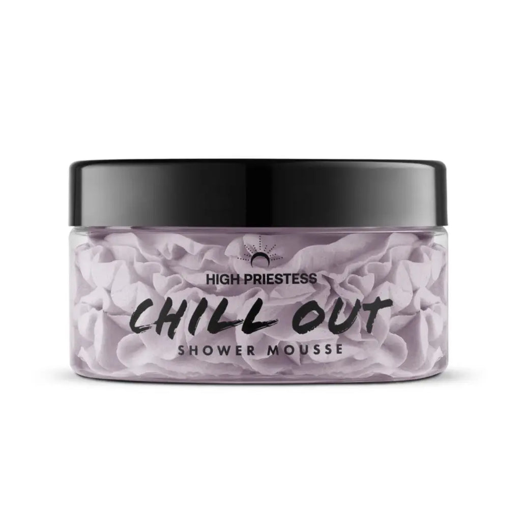 Shower Mousse – Chill Out (Lavender) 200ml with creamy foam and soft calming scent.