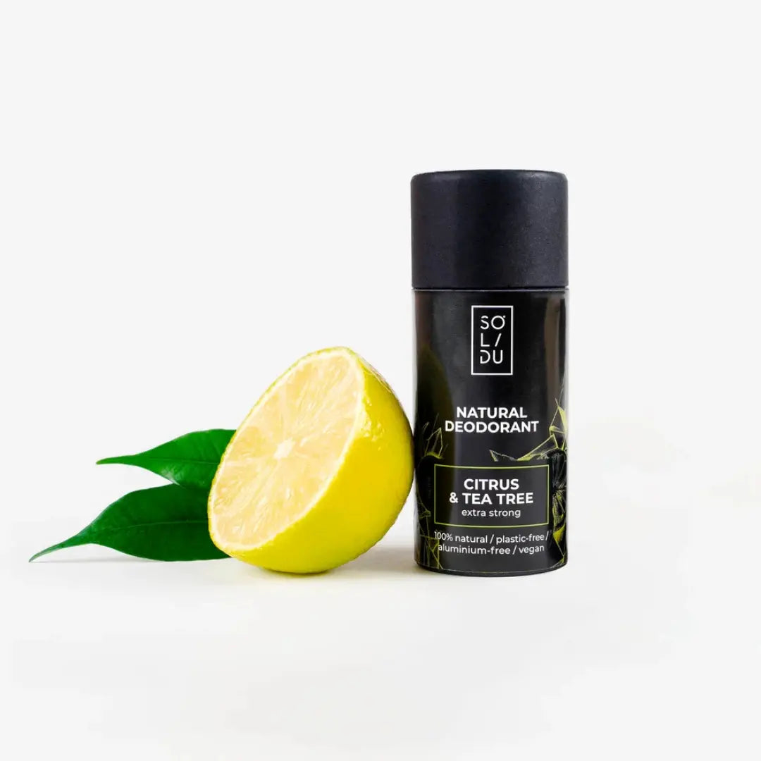 SOLIDU Citrus & Tea Tree Extra Strong Deodorant – 50g natural plastic-free stick
