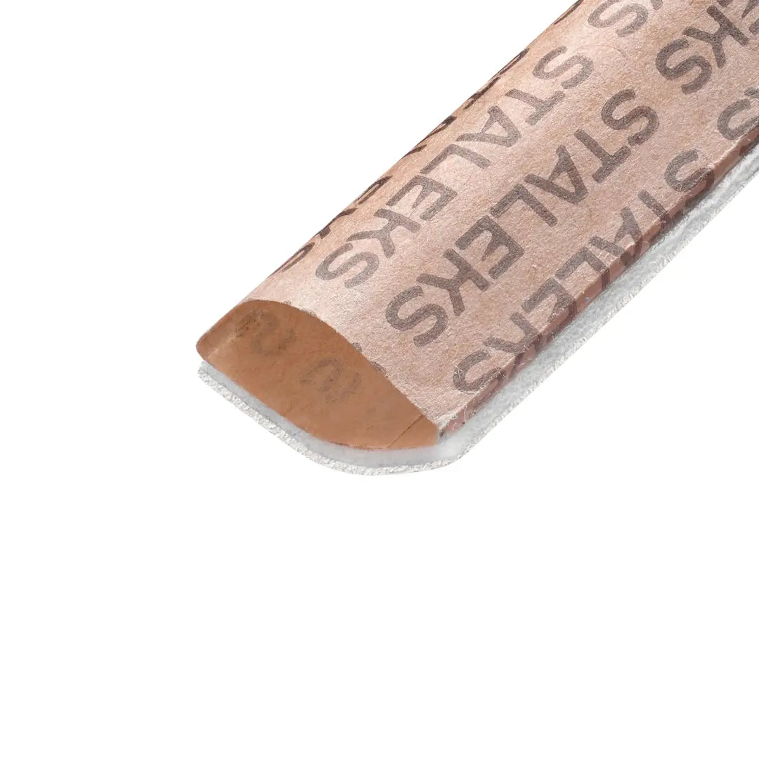 Closeup of Staleks PRO papmam soft 240 grit slip on file with foam layer and safe paper edges